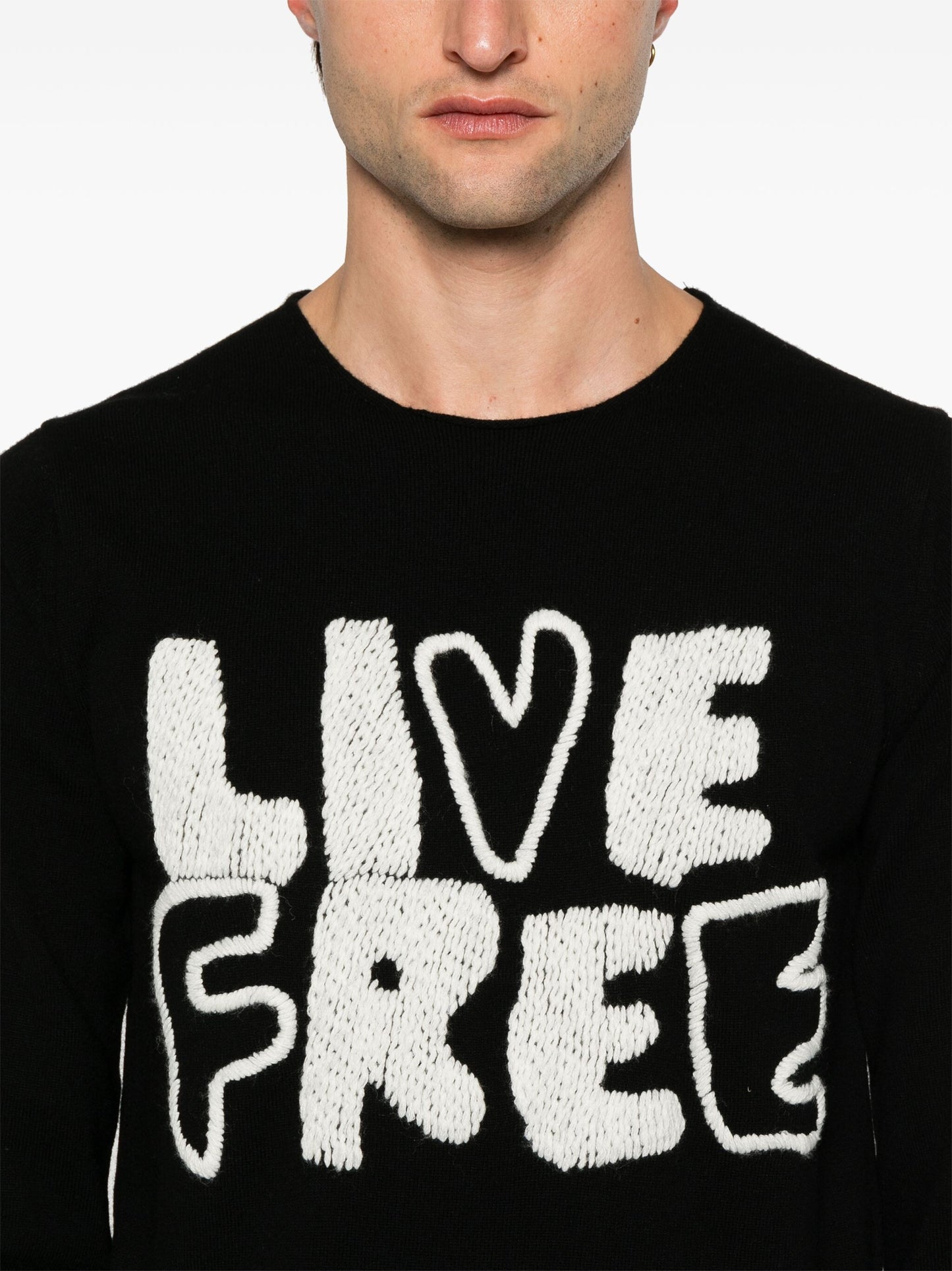 Live Free-Embroidered Sweater