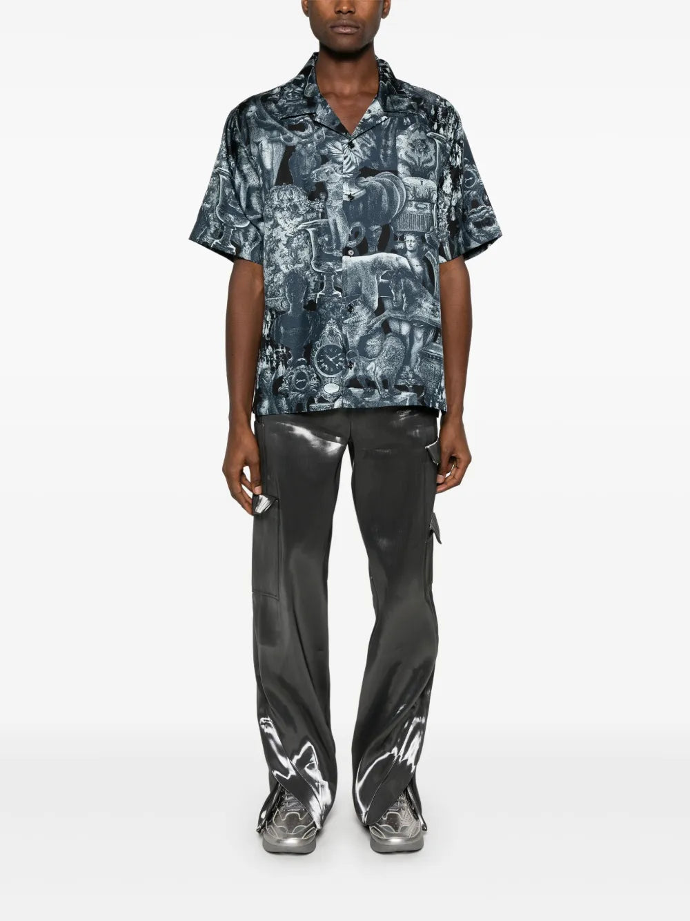 Hubert Objects-Print Silk Shirt