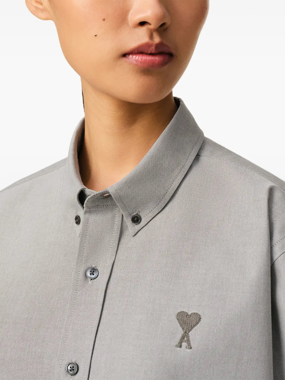 Ami De Coeur-Embroidered Button-Down Shirt