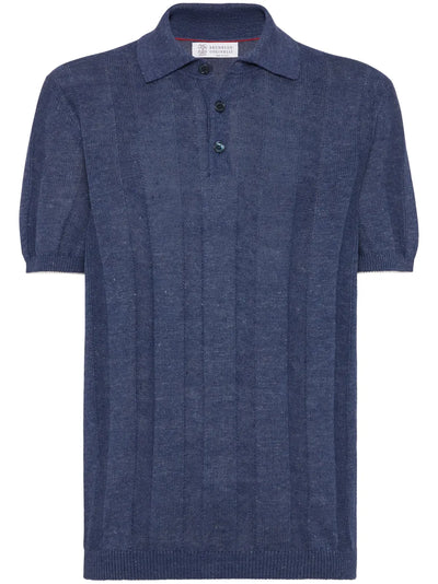 Ribbed Knit Polo