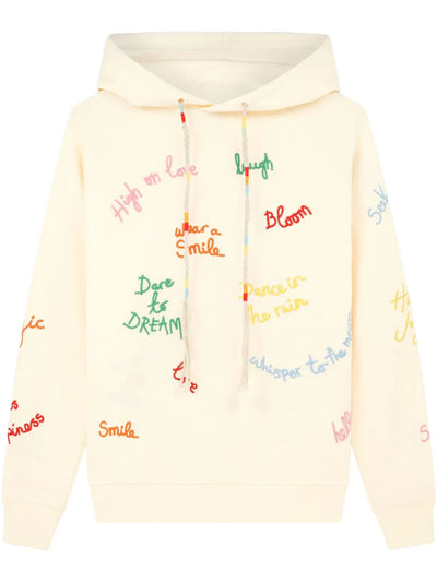 All-Over Slogan-Print Hoodie