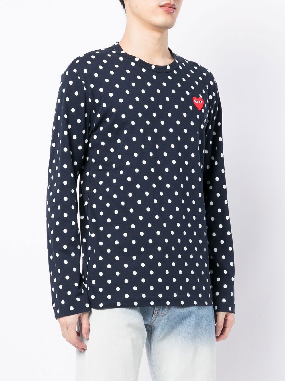 Polka-Dot Long-Sleeve T-Shirt