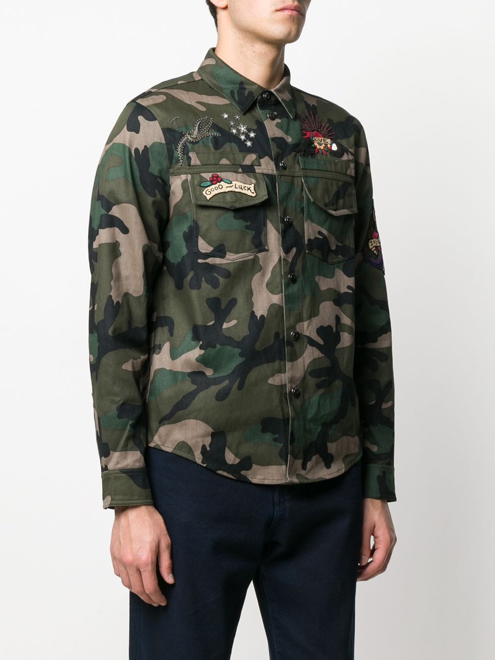 Embroidered Camouflage Shirt