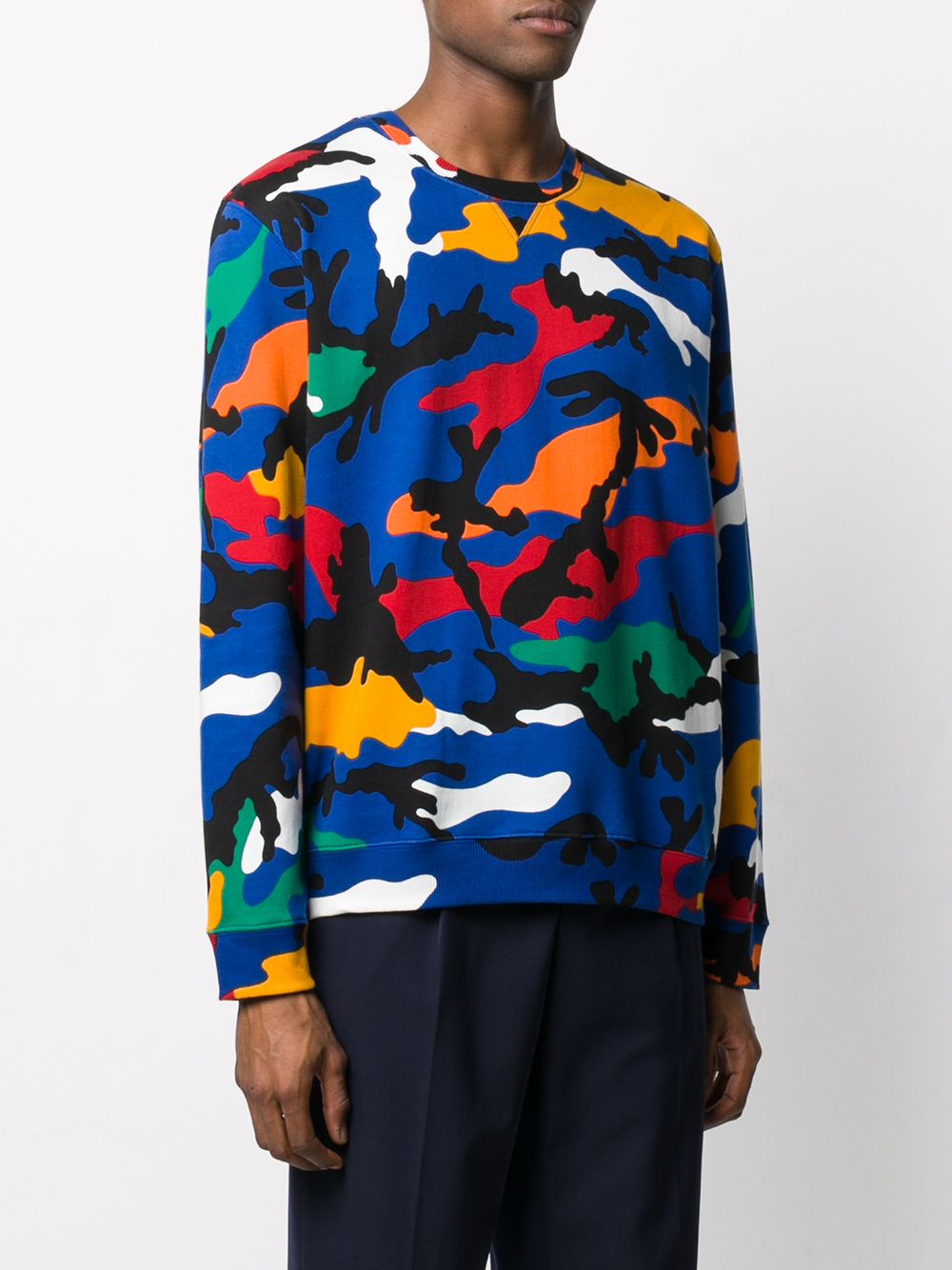 Camouflage Print Crewneck Sweatshirt