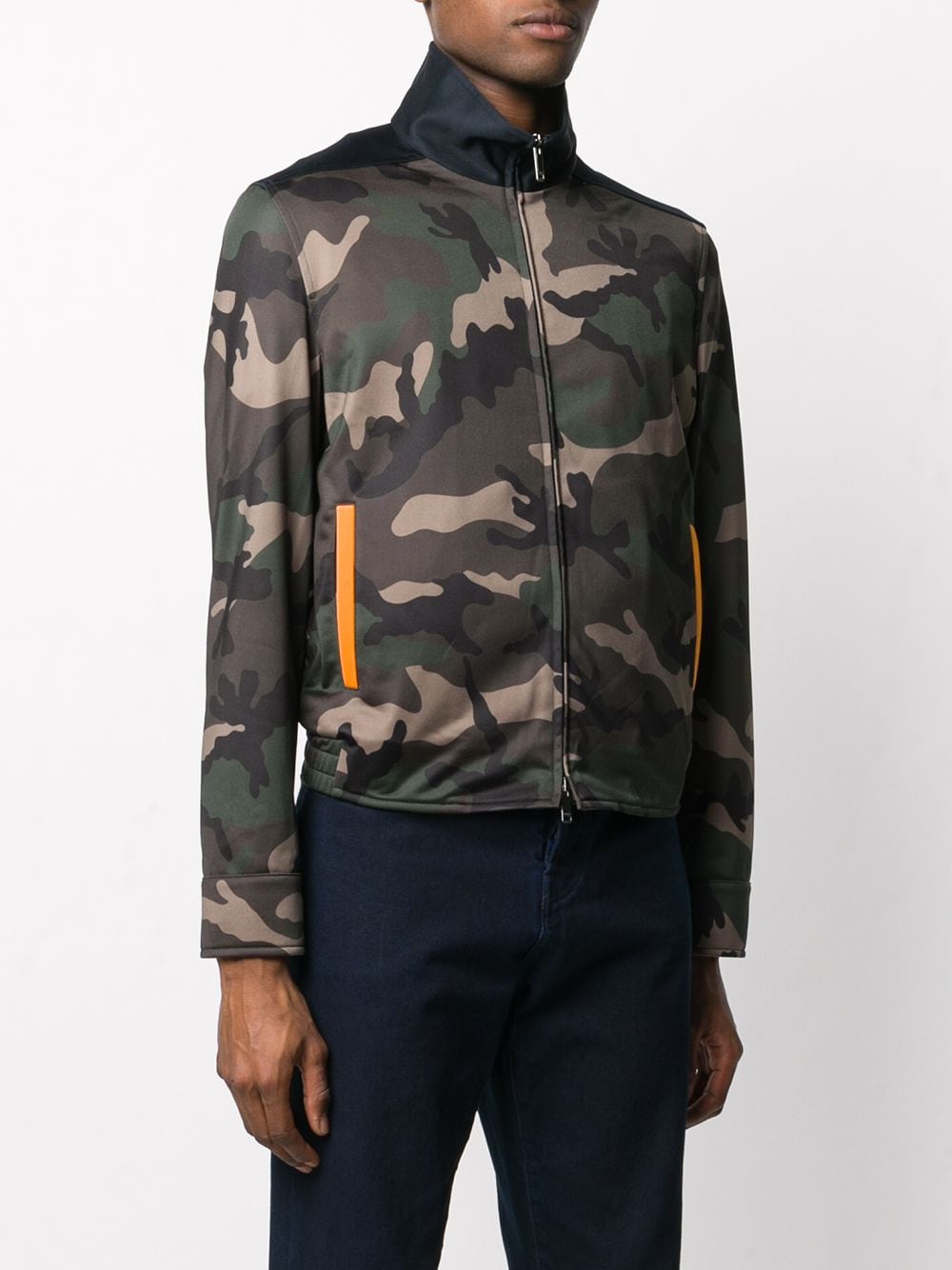 Camouflage Print Bomber Jacket