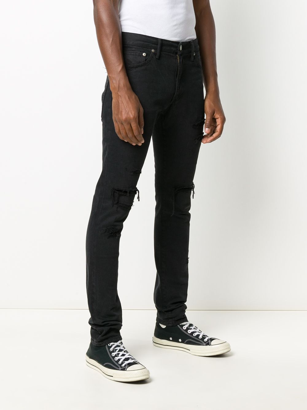 Distressed Slim-Fit Jeans