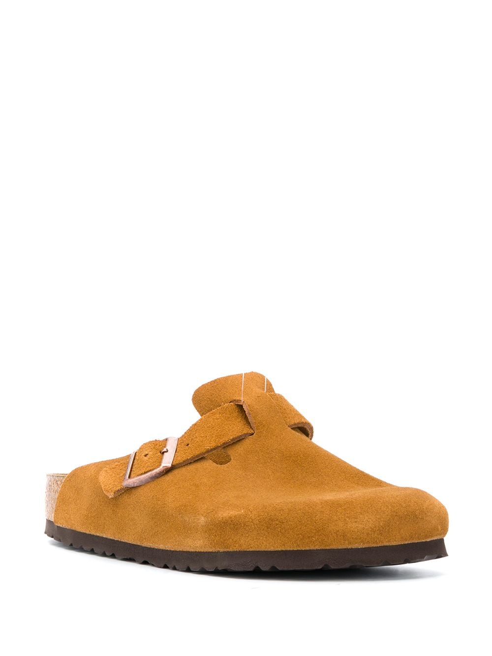 Suede Buckle Slippers