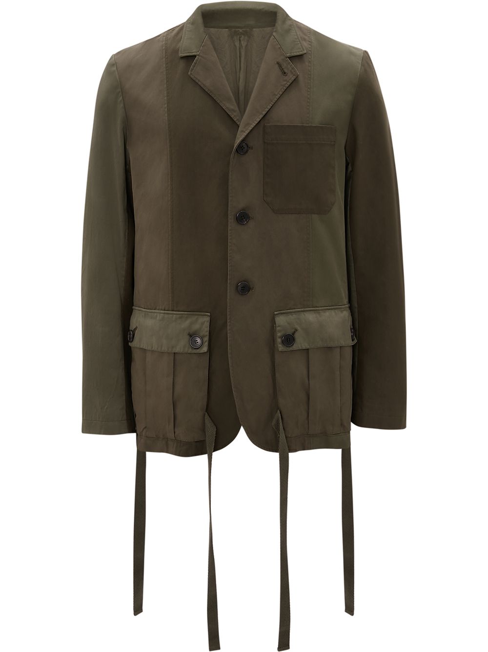 Tie-Pockets Panelled Jacket