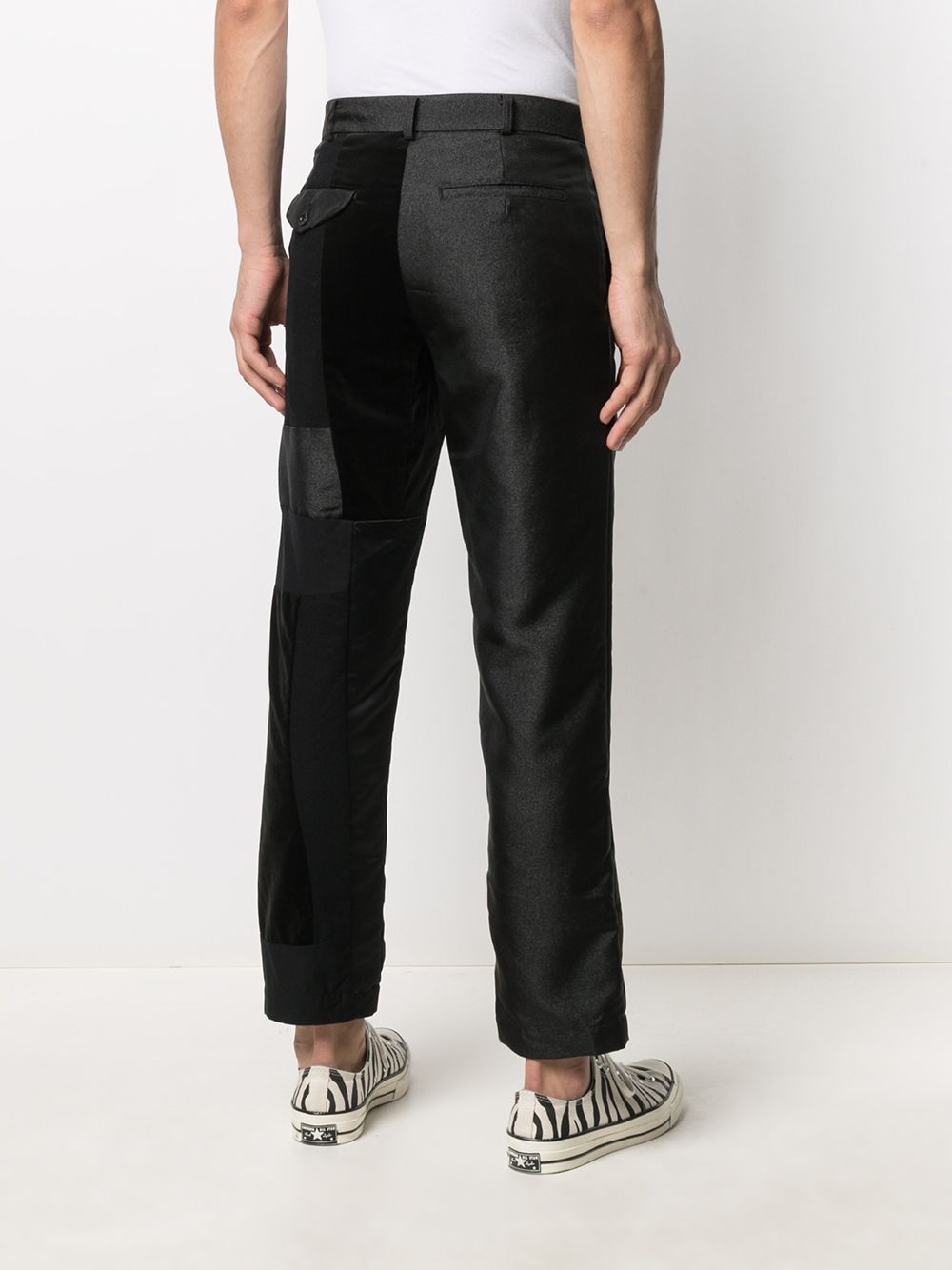 Patchwork Straight-Leg Trousers