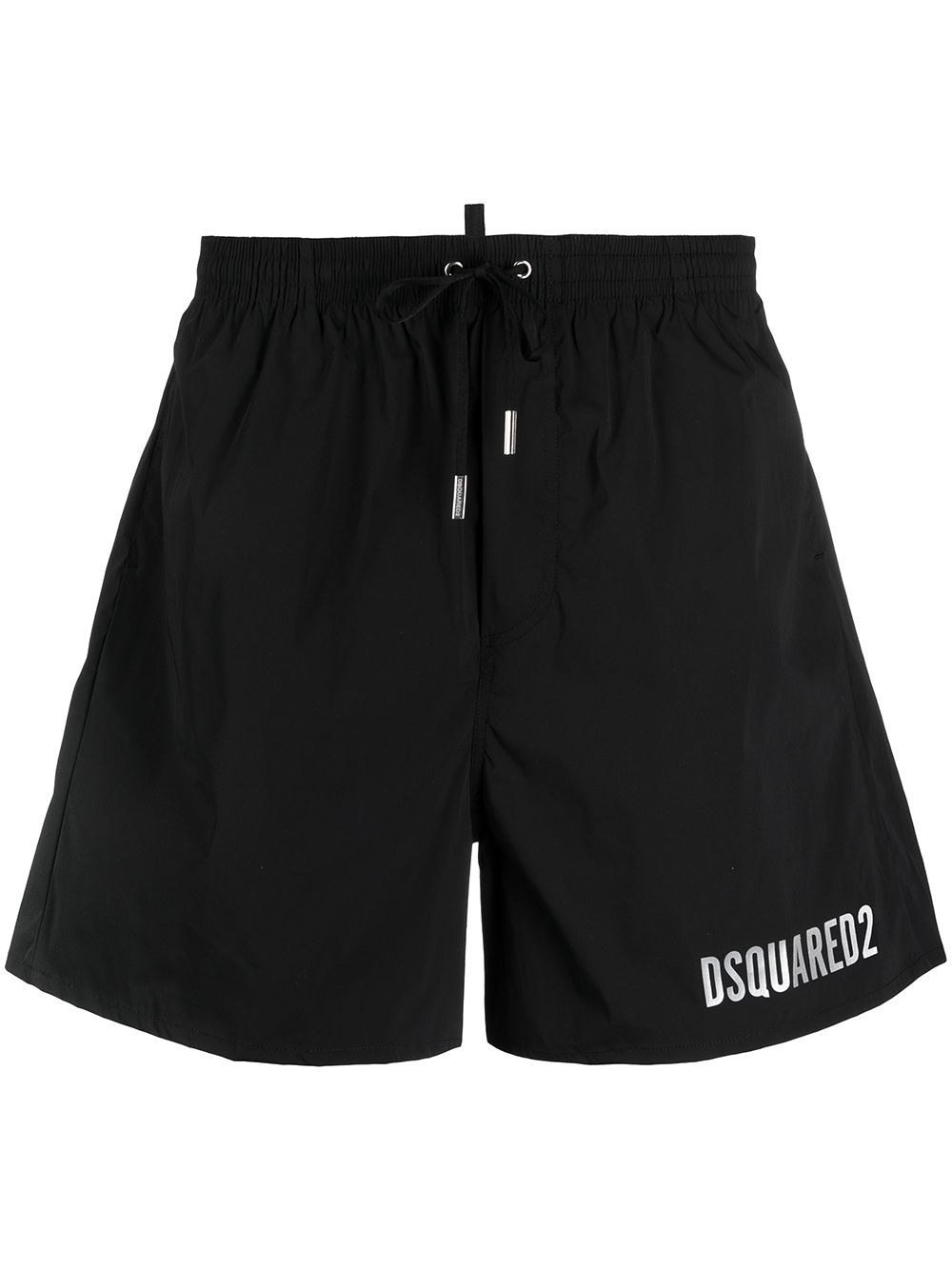 Icon Metallic-Logo Drawstring Swim Shorts