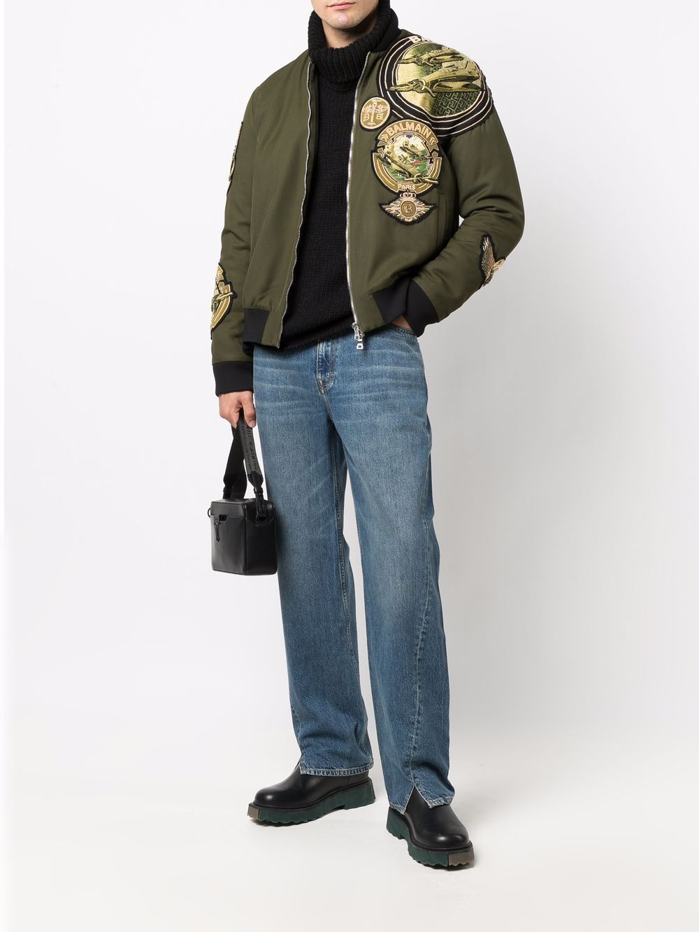 Multi-Badge Aviator Jacket