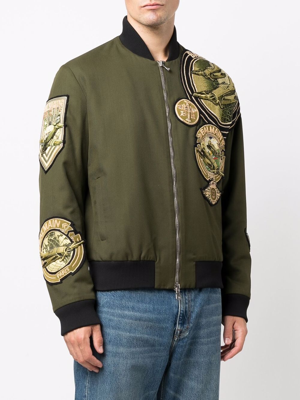 Multi-Badge Aviator Jacket