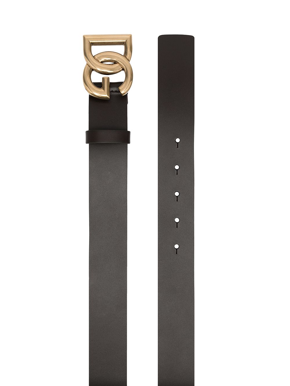 Logo-Buckle Leather Belt