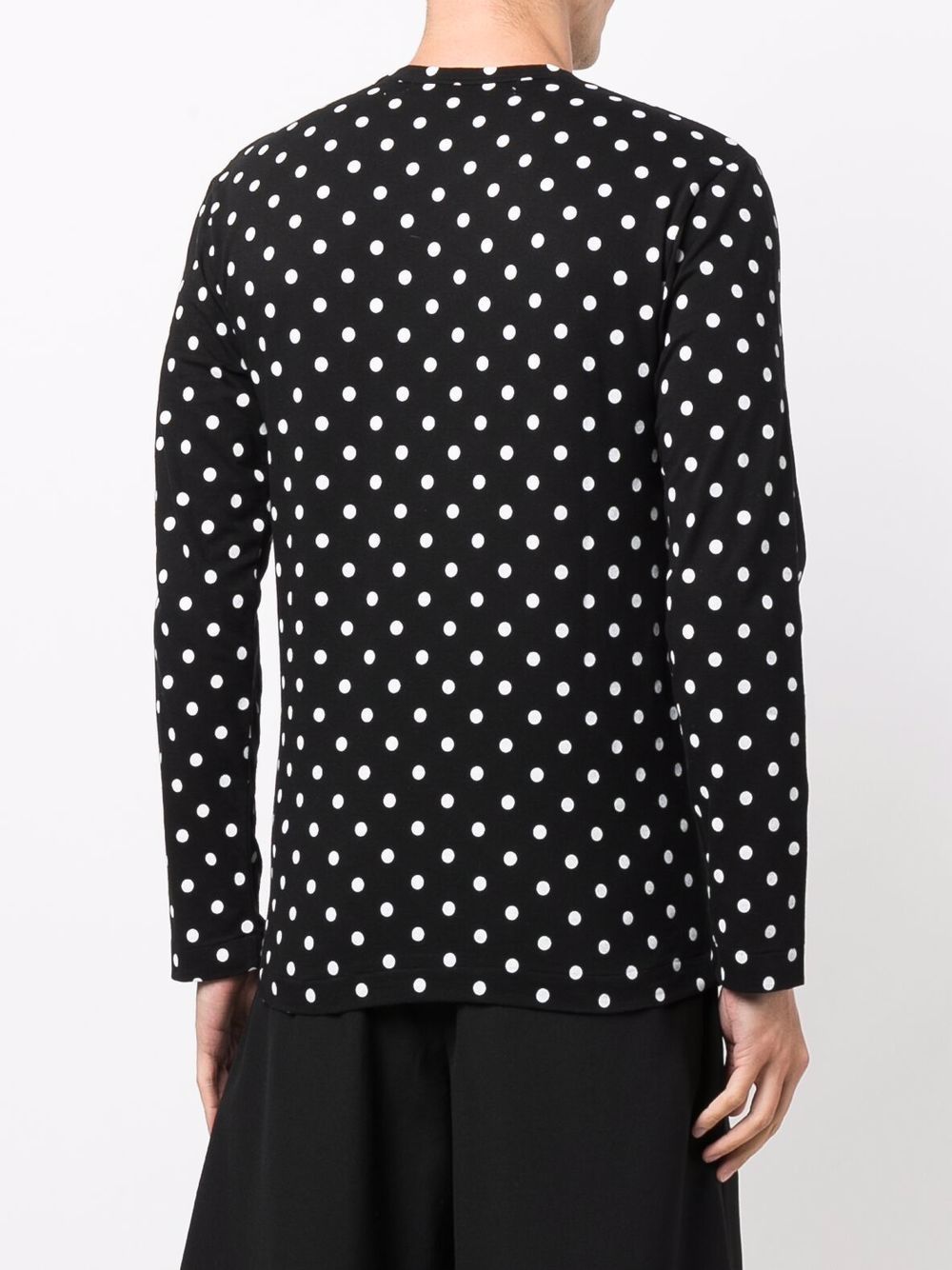 Polka Dot-Print Long-Sleeved T-Shirt