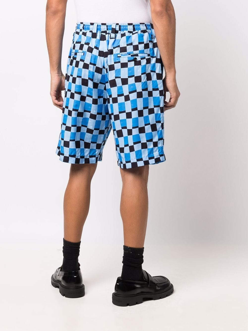 Checked Knee-Length Shorts