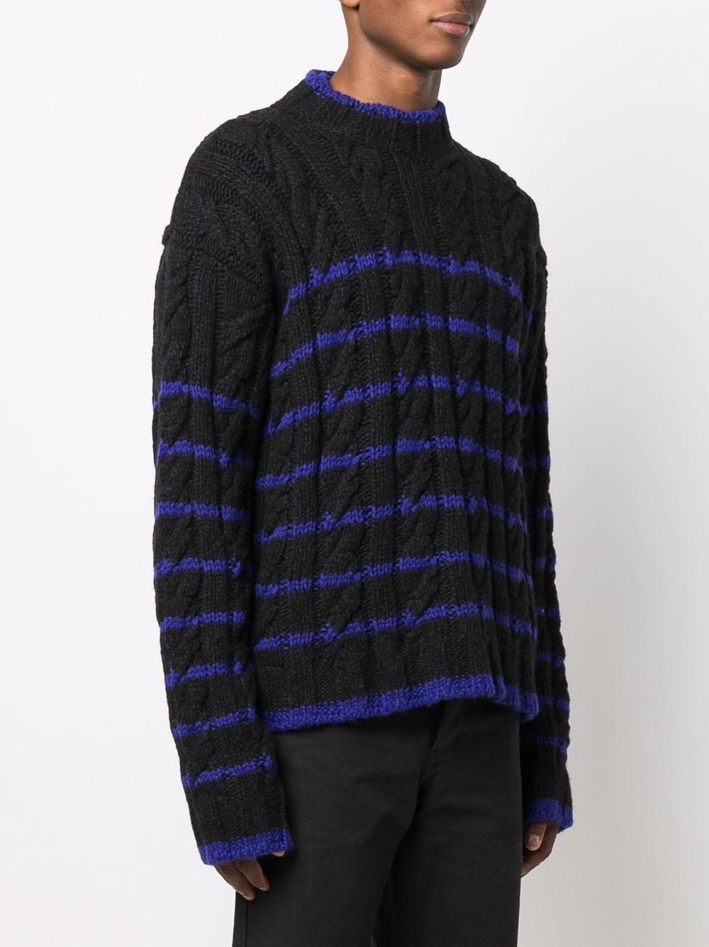 Striped Cable Knit Jumper