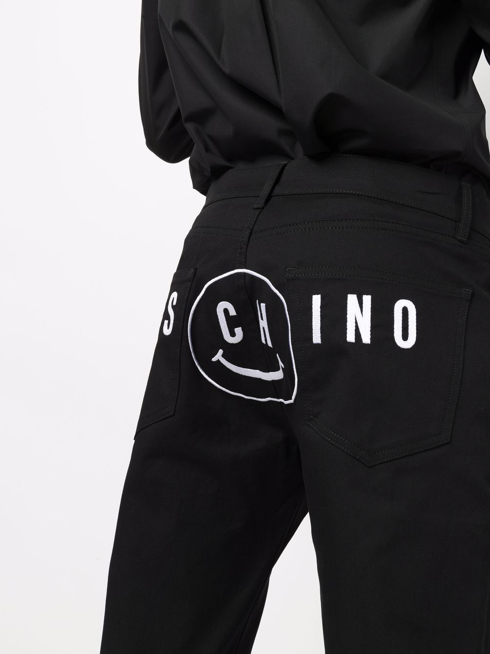 Logo-Print Straight-Leg Trousers