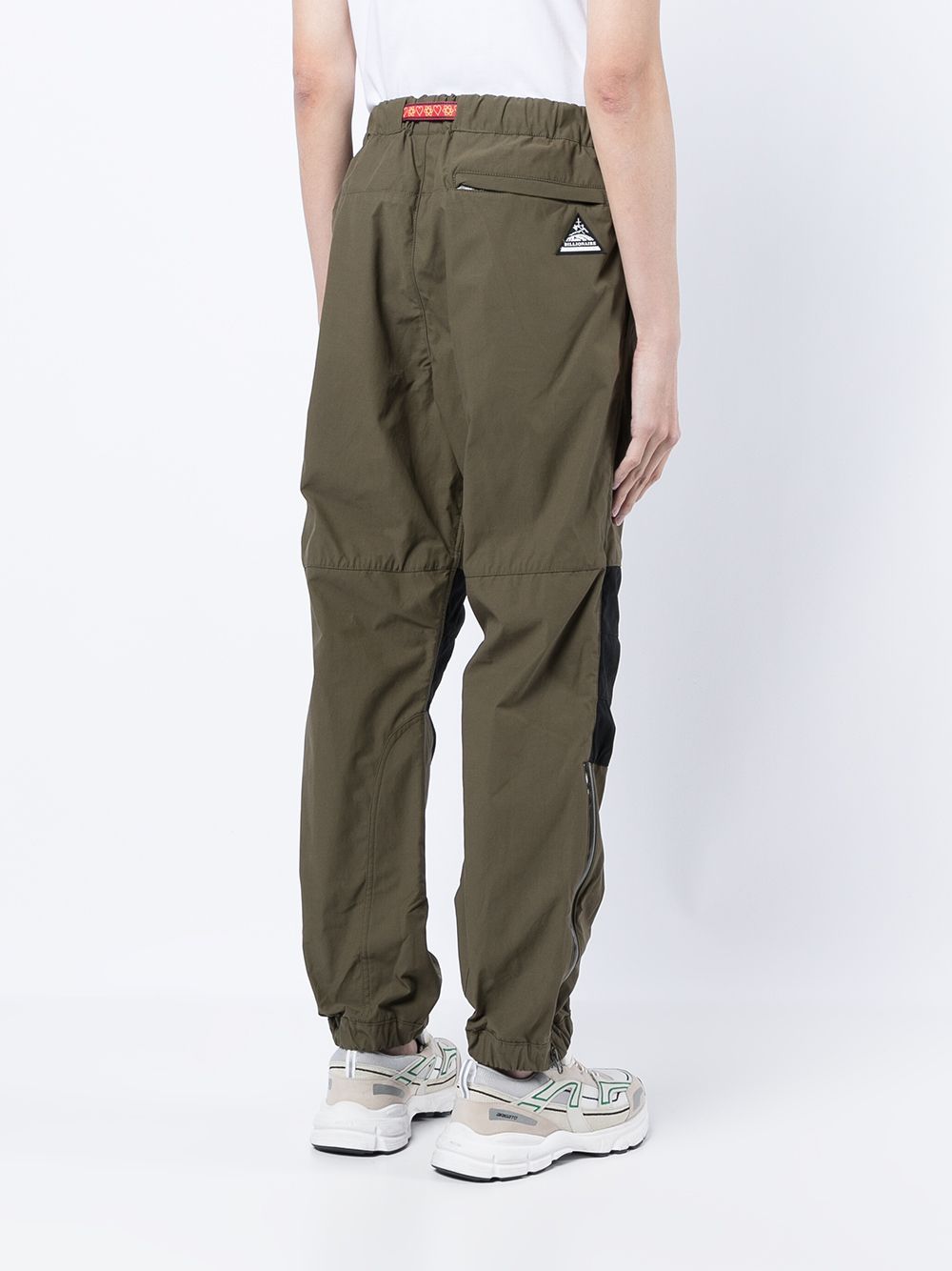 Panelled Drawstring-Waist Straight-Leg Trousers