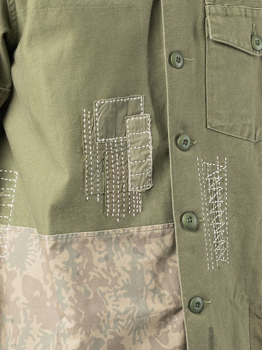 Patchwork-Detail Cotton Shirt