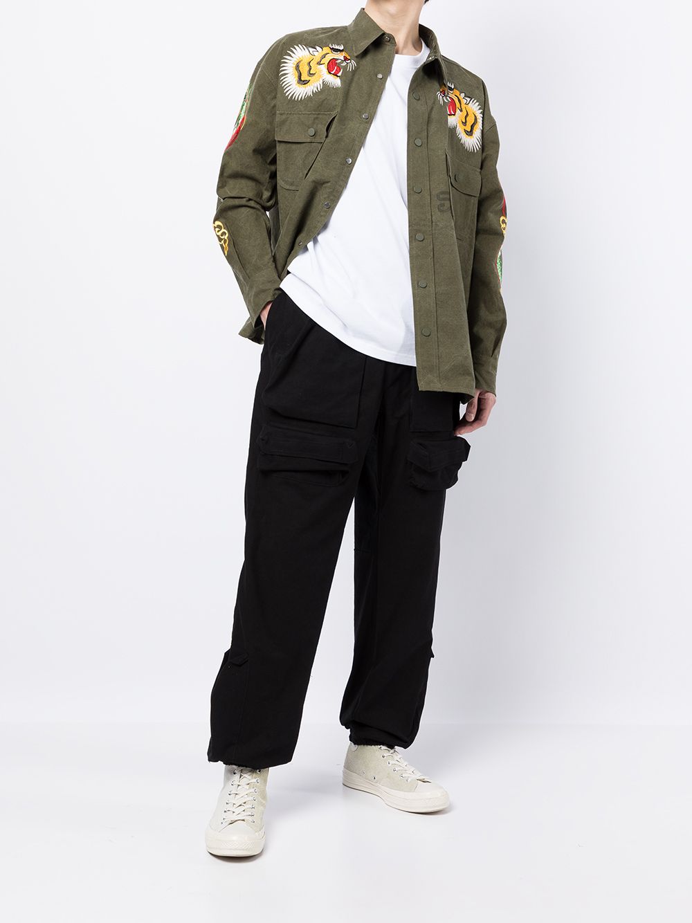 Logo-Print Cargo Pants