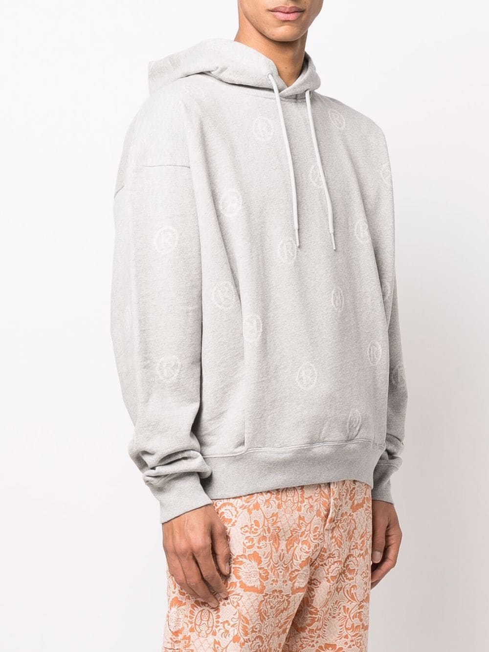 Monogram-Print Pullover Hoodie