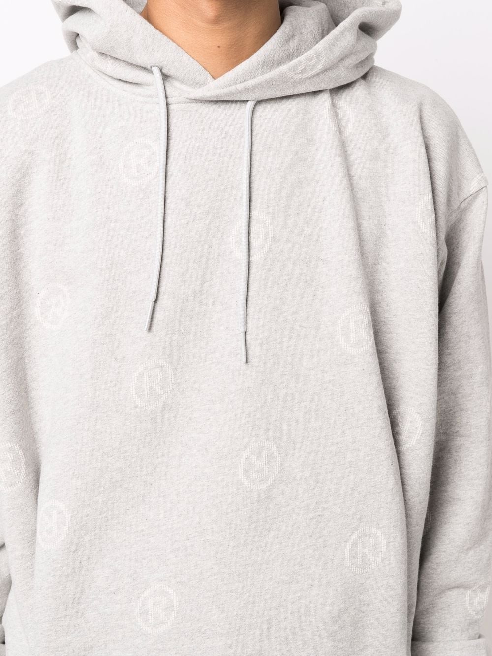 Monogram-Print Pullover Hoodie