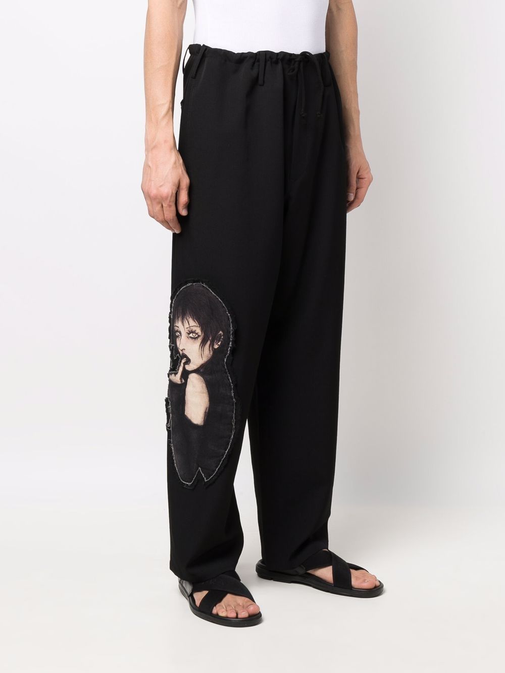 Drawstring Straight-Leg Trousers