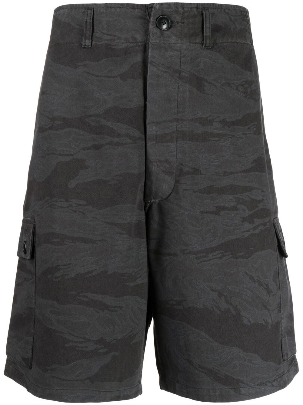 Camouflage-Print Cargo Shorts