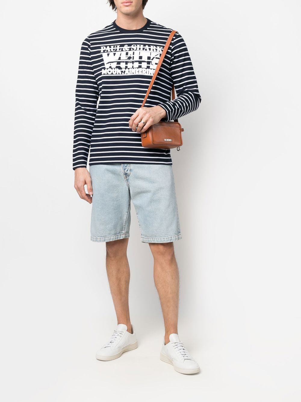 Logo-Print Striped T-Shirt