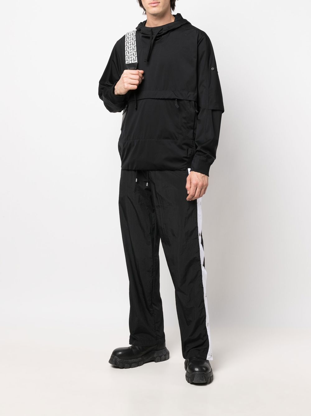 Side Snap-Button Track Trousers