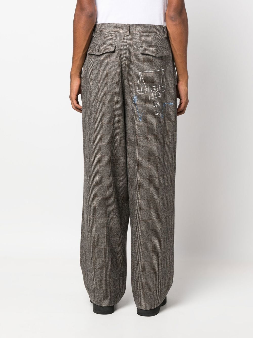 Graphic-Print Wide-Leg Trousers