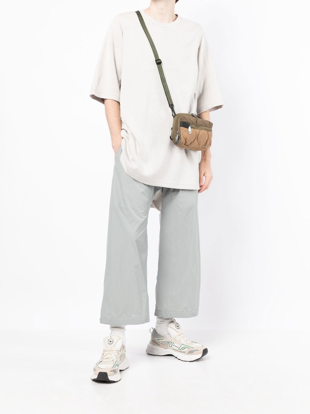 Cropped Colour-Block Track Pants