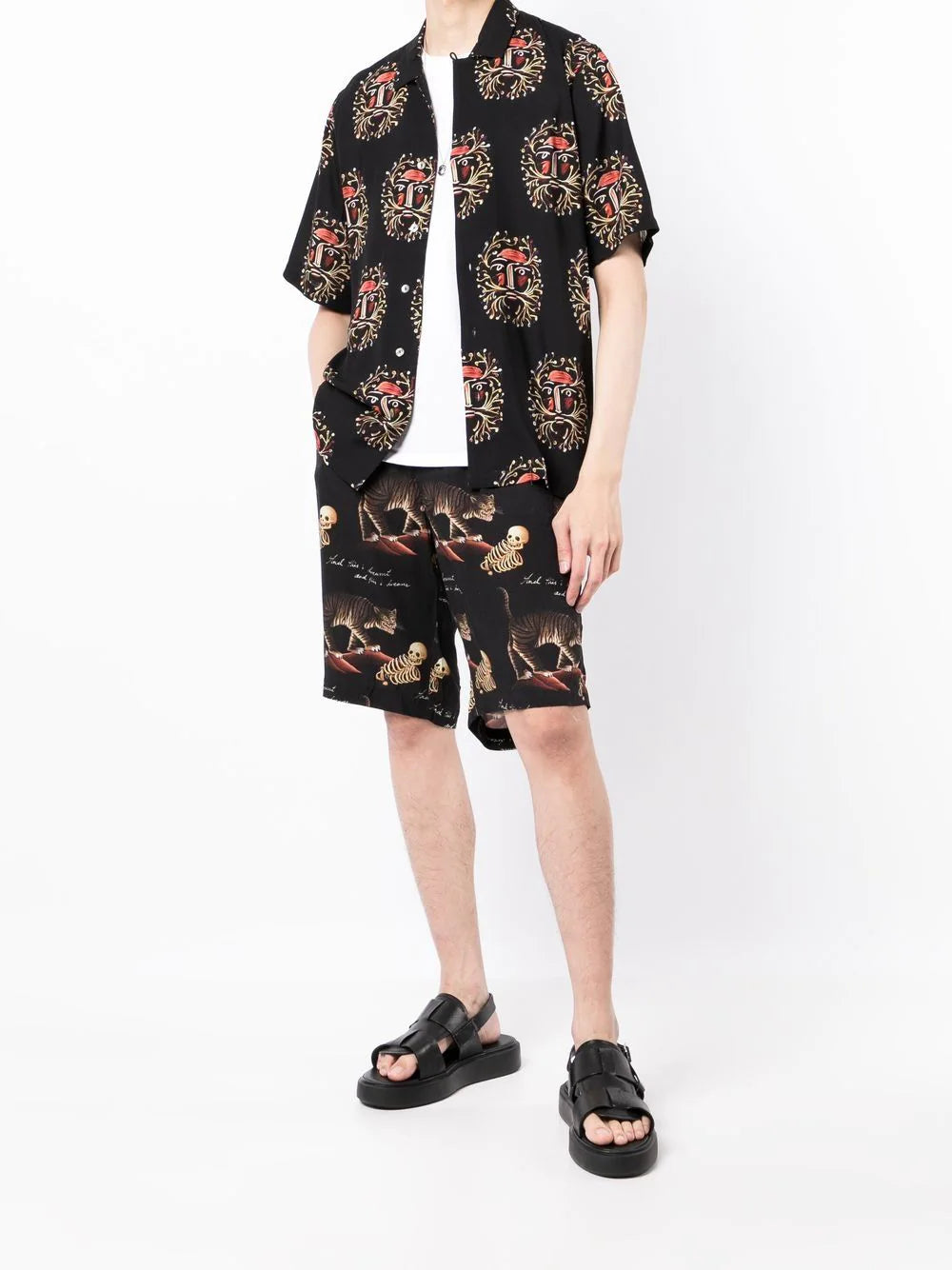 Dreamt Motif-Print Bermuda Shorts