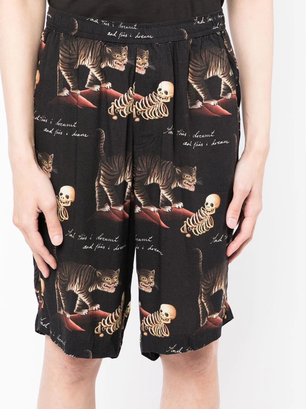 Dreamt Motif-Print Bermuda Shorts