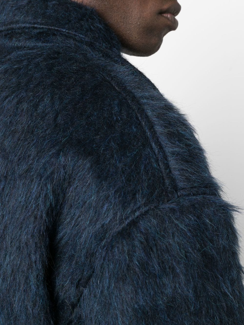 Button-Up Faux-Fur Coat