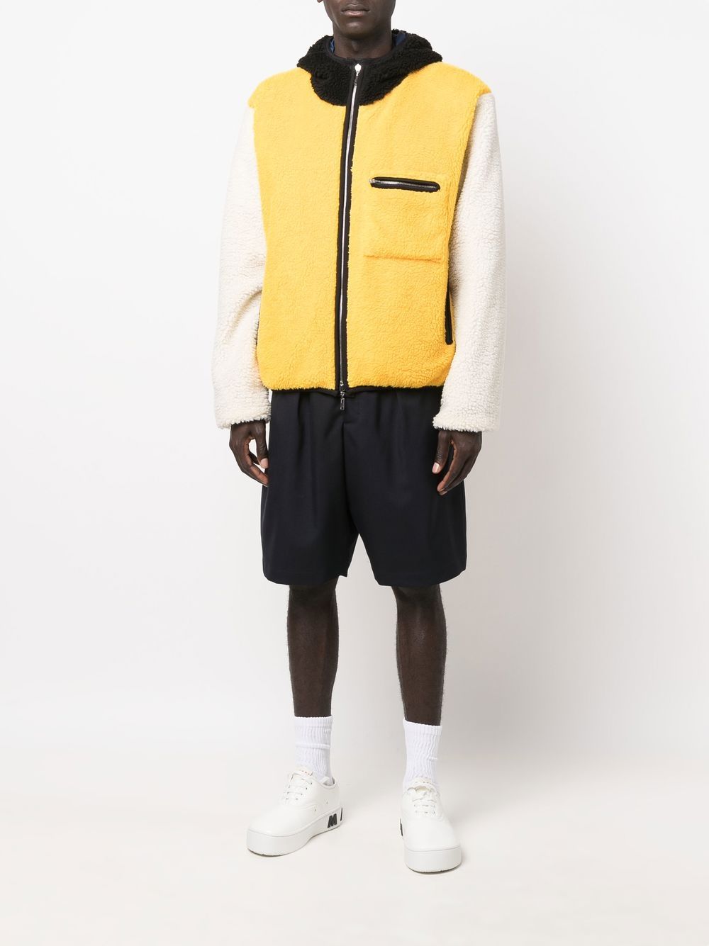 Reversible Hooded Colour-Block Panel Jacket