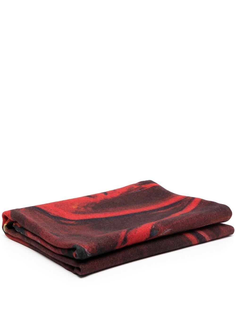 Graphic-Print Silk-Wool Blanket