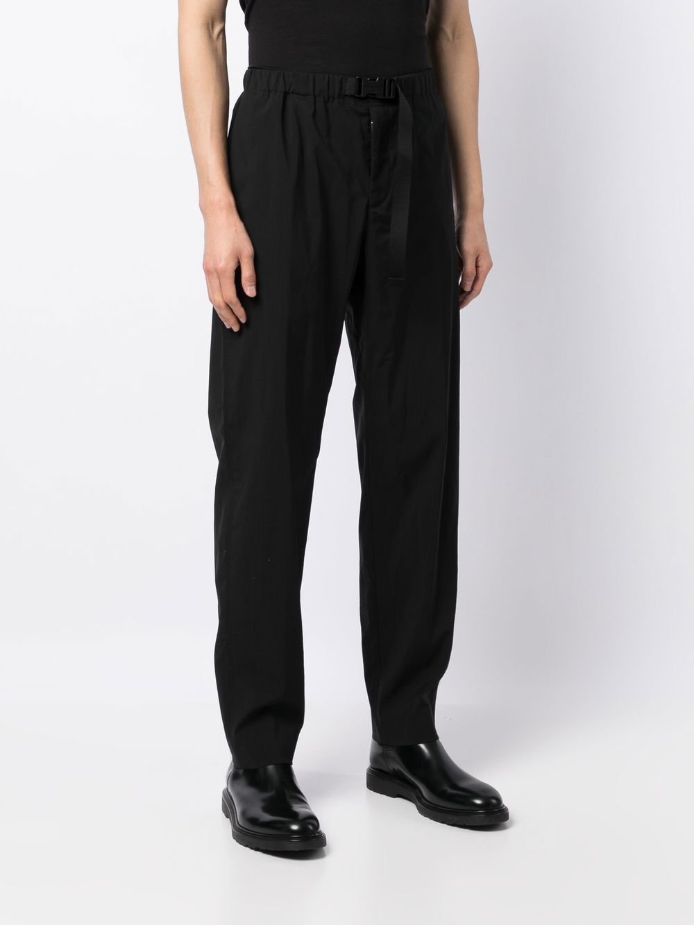 Belted Tapered-Leg Trousers