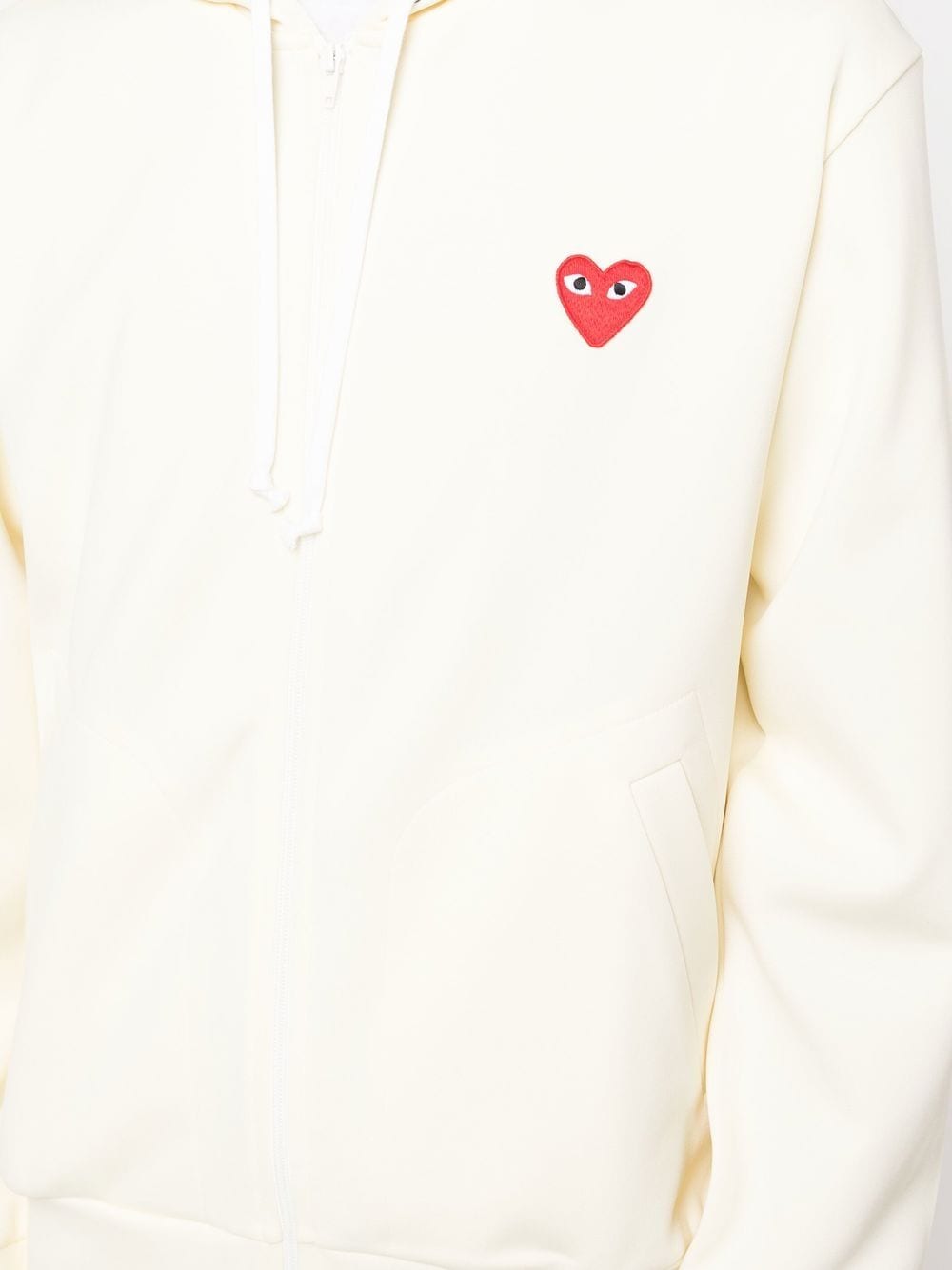 Heart-Patch Zip-Up Hoodie