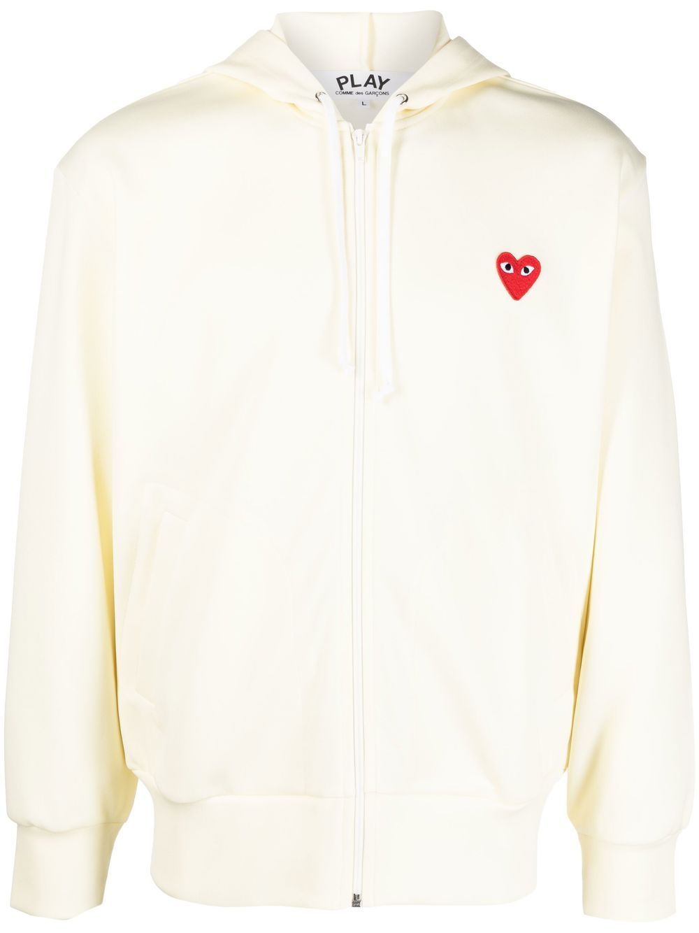 Heart-Patch Zip-Up Hoodie