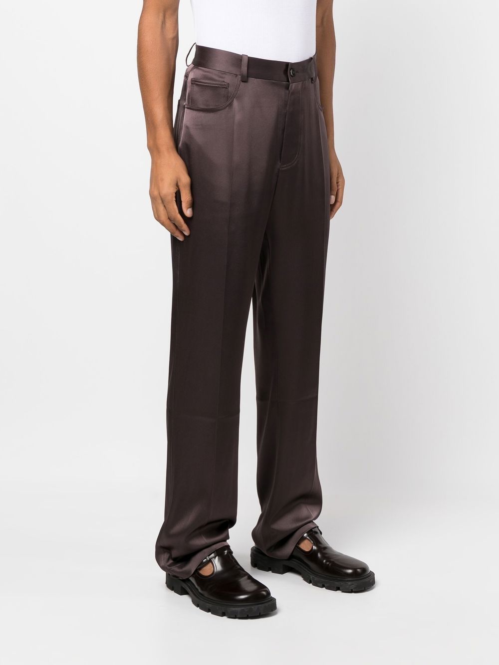 Mid-Rise Straight-Leg Trousers