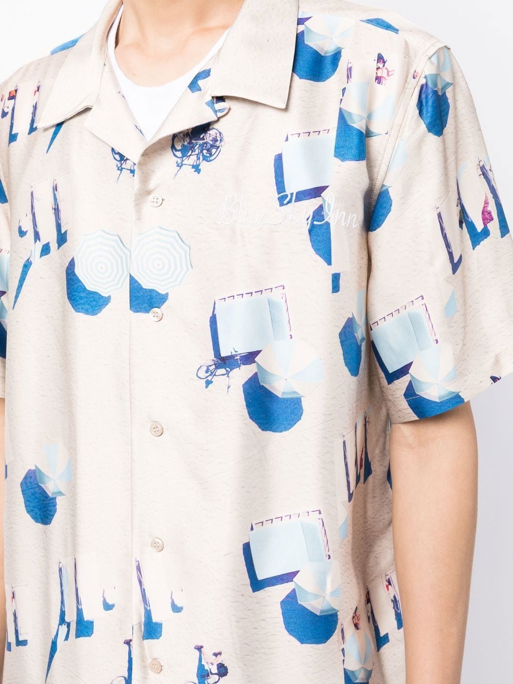 Photograph-Print Short-Sleeved Shirt