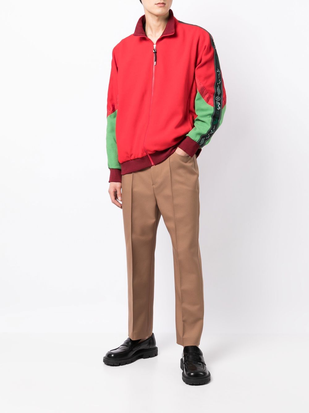 Colour-Block Half-Zip Jumper