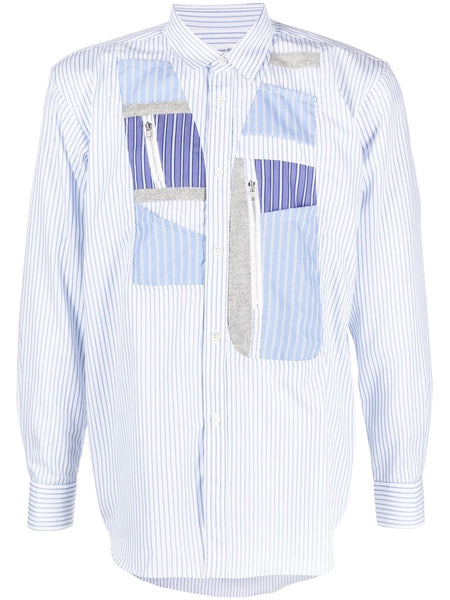 Comme Des Garçons Shirt Patchwork-Panel Button-Up Shirt – The