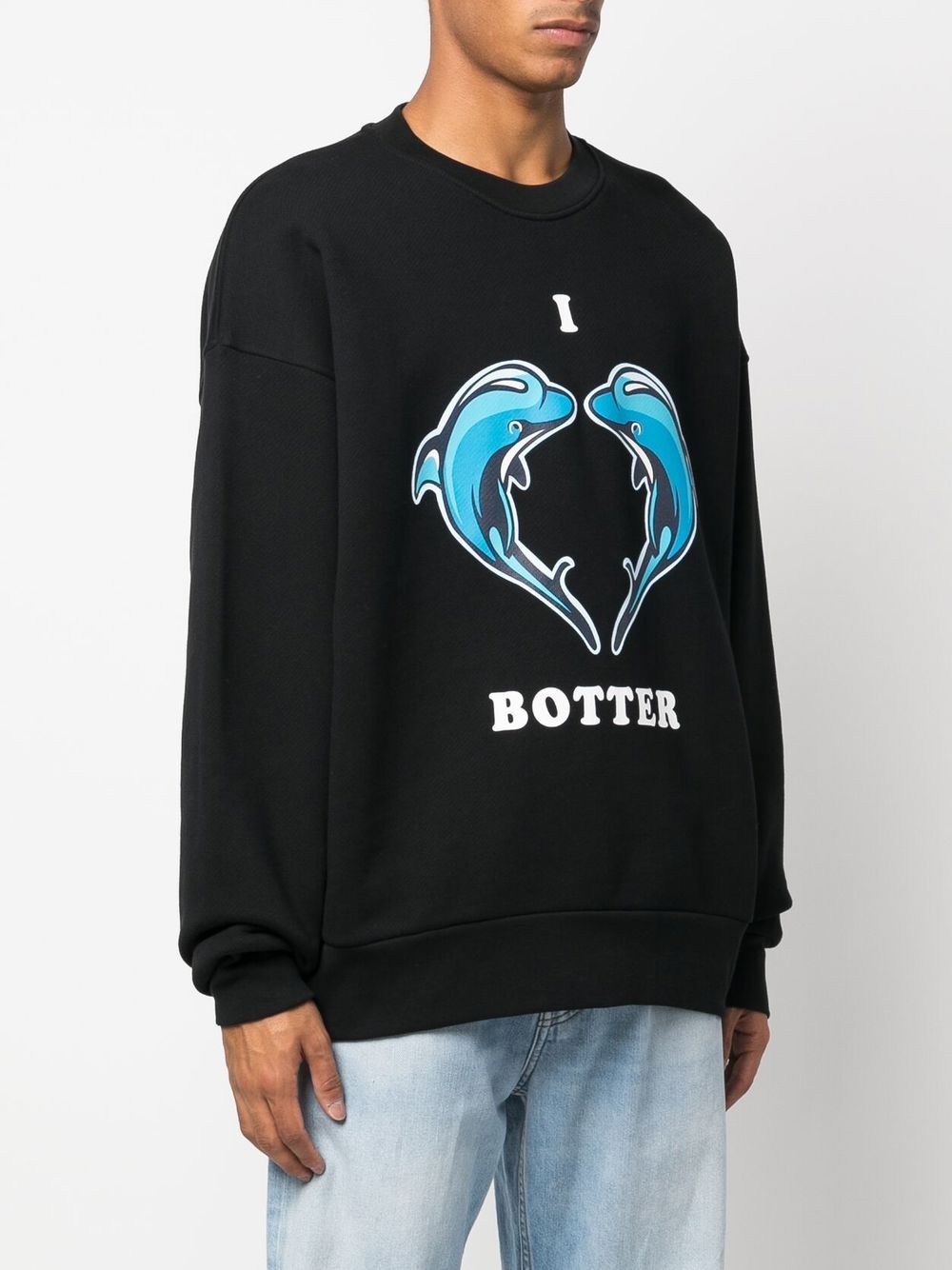 Graphic-Print Crew Neck Sweatshirt