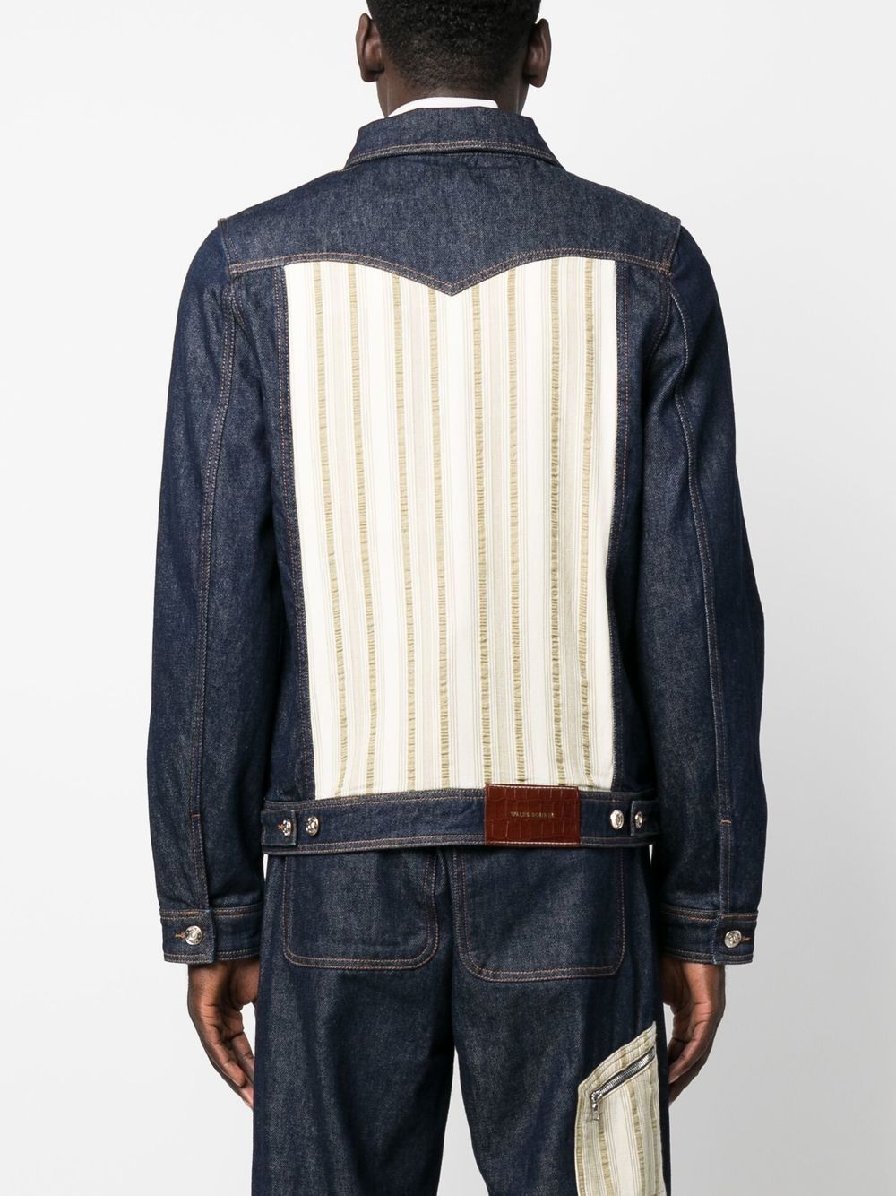 Contrast-Panel Denim Jacket