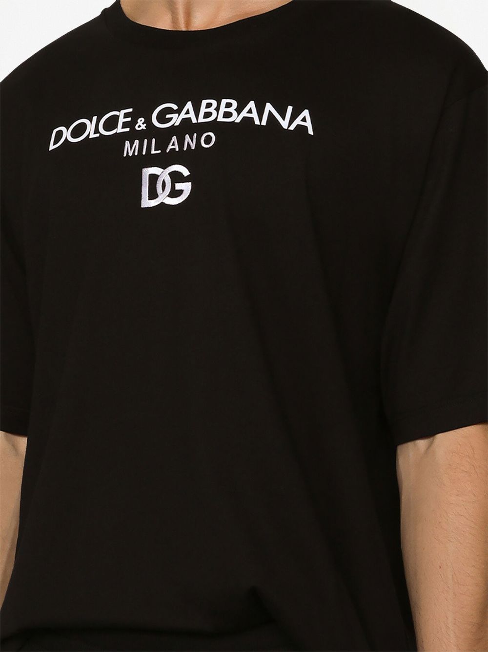 Dg Essentials Logo-Embroidered T-Shirt