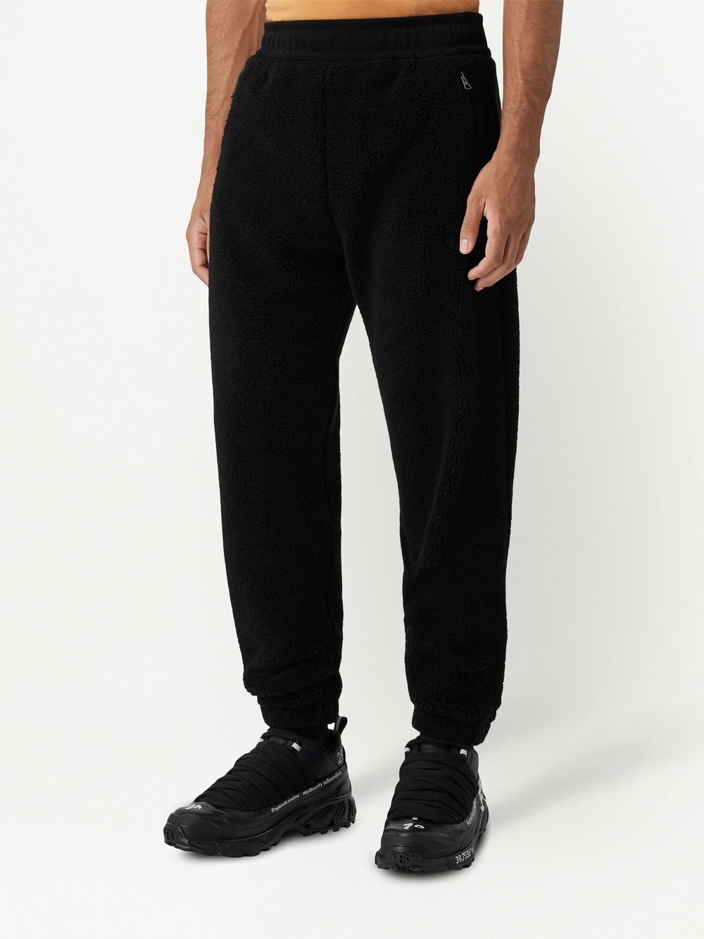 Embroidered-Logo Fleece Track Pants