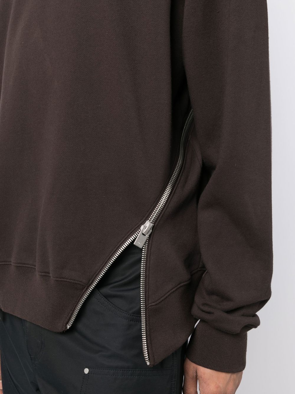 Zip-Details Cotton Sweatshirt