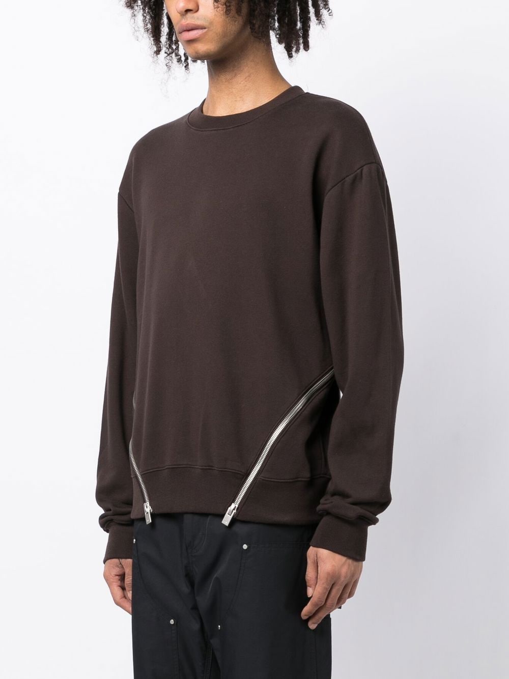 Zip-Details Cotton Sweatshirt